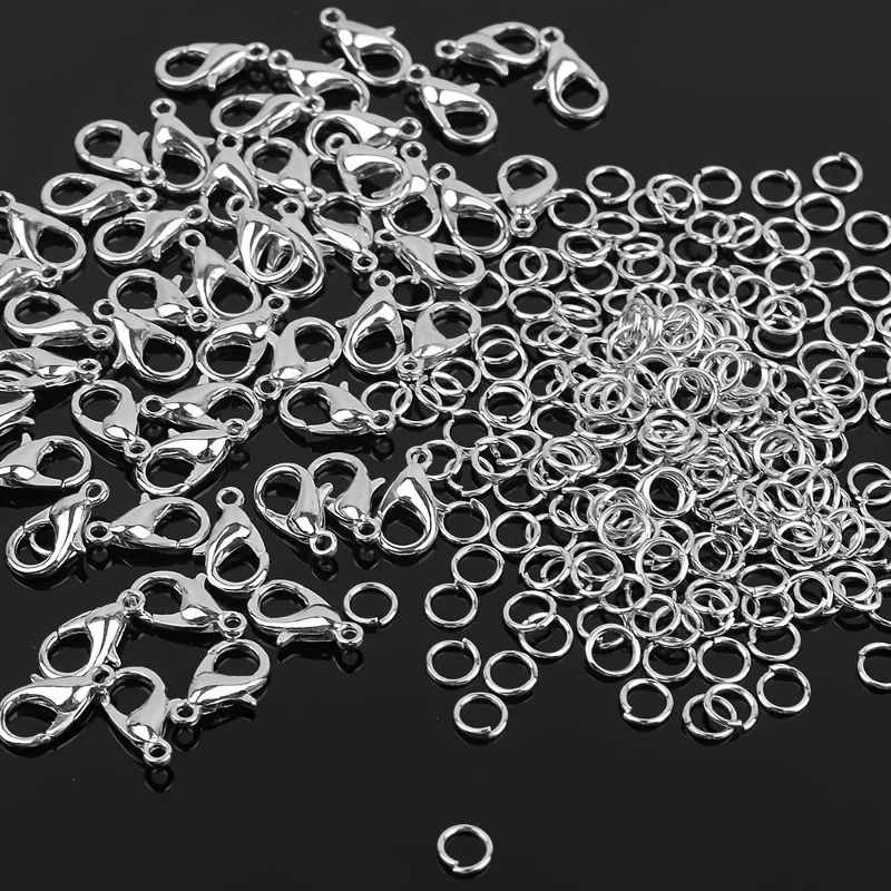 Jewelry Making Jump Rings - ตัวล็อคแบบก้ามปู 1/2/300 ชิ้น พร้อมห่วงเปิดสำหรับร้อยลูกปัด DIY สร้อยคอ