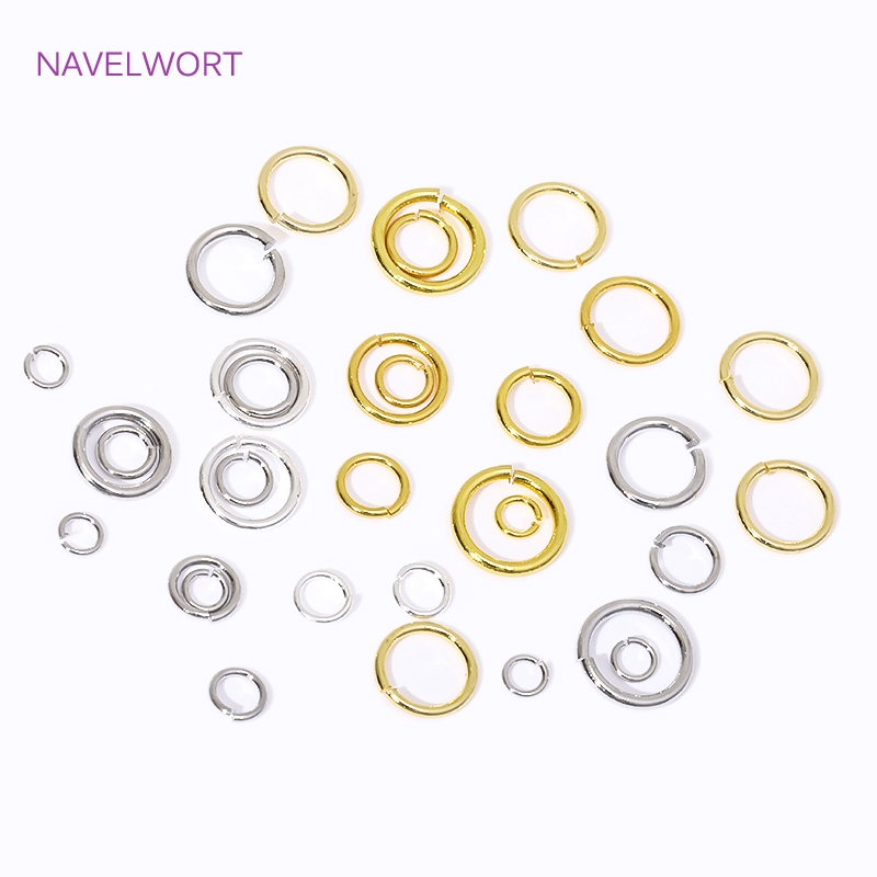 Jewelry Making Jump Rings - 14K/18K Gold Plated แยกแหวนเปิดแหวนกระโดดเชื่อมต่อแหวนสําหรับเครื่องประดับทําอุปกรณ์ DIY สร้อยข้อมือ/สร้อยคออุปกรณ์เสริม