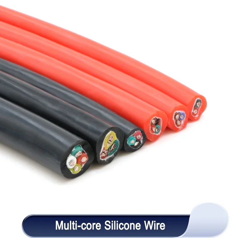 Wire 22 Gauge Copper - 1/5M 2 3 4 5 แกนยางซิลิโคนยืดหยุ่น