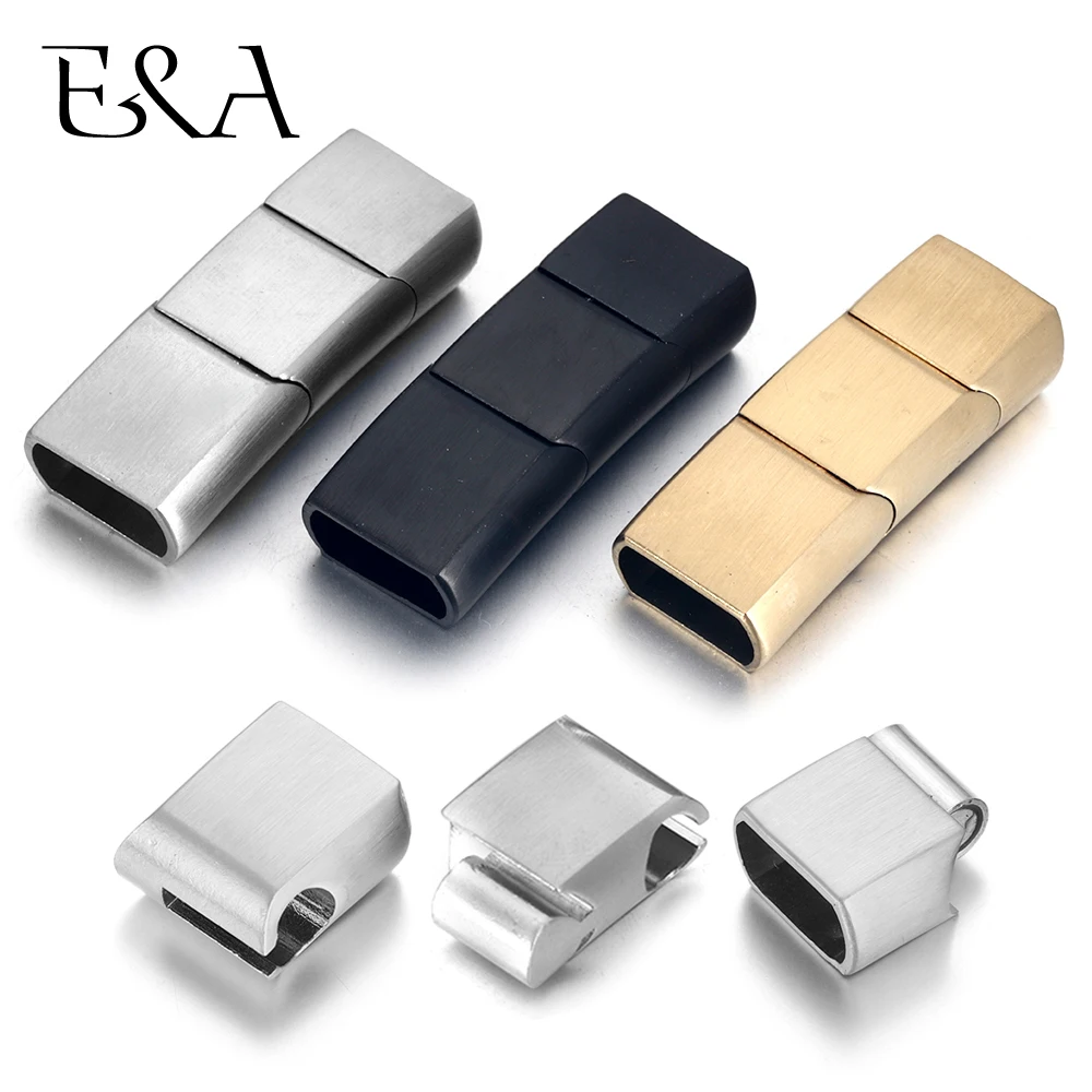 Jewelry Making Metal - ขยายสแตนเลสสตีลสามชิ้นส่วนแม่เหล็ก Clasps 12*6 มม.8*5 มม.สําหรับสร้อยข้อมือหนัง DIY