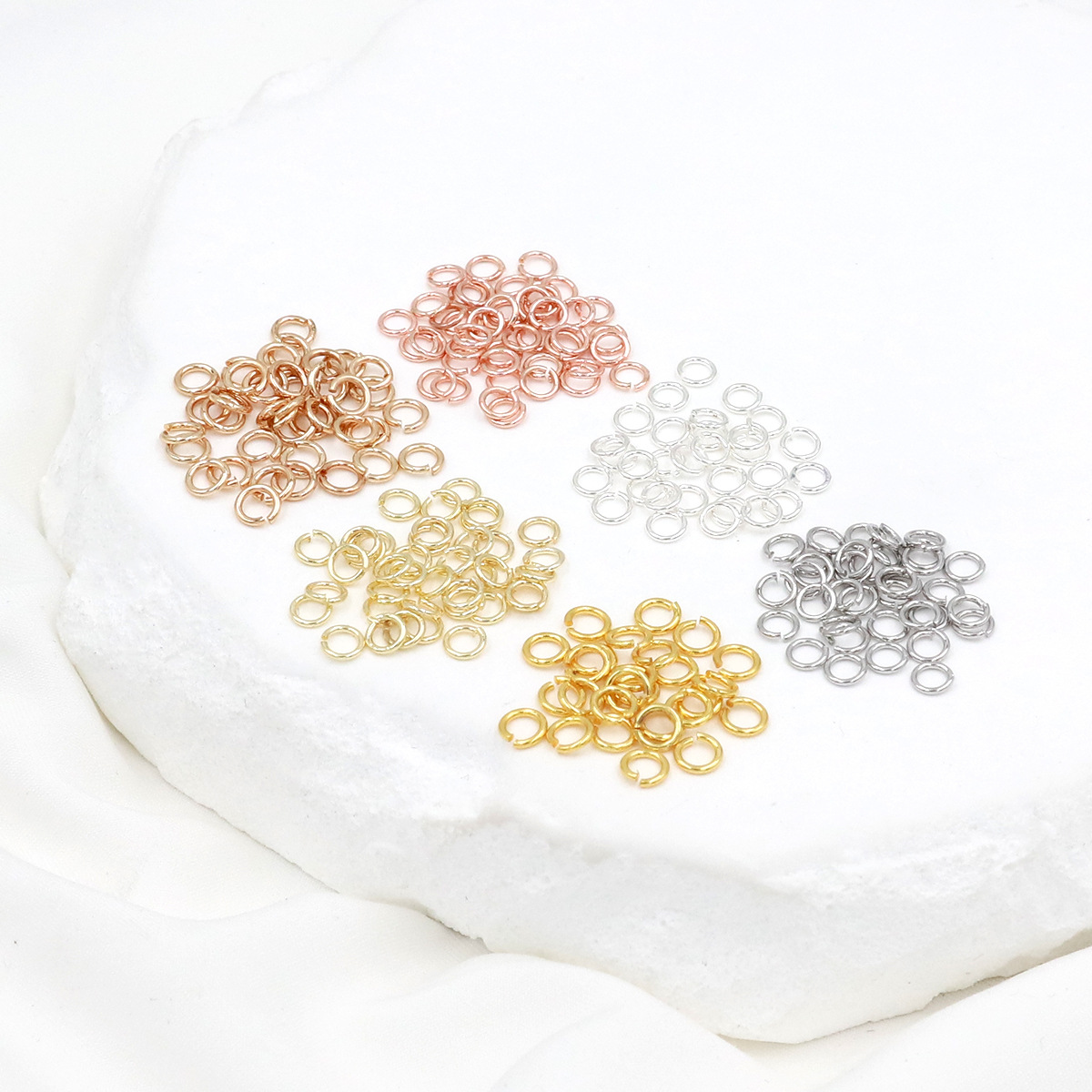Jewelry Making Jump Rings - แพ็ค 925 ห่วงโลหะเงินแบบเปิด ขนาด 3-10 มม.