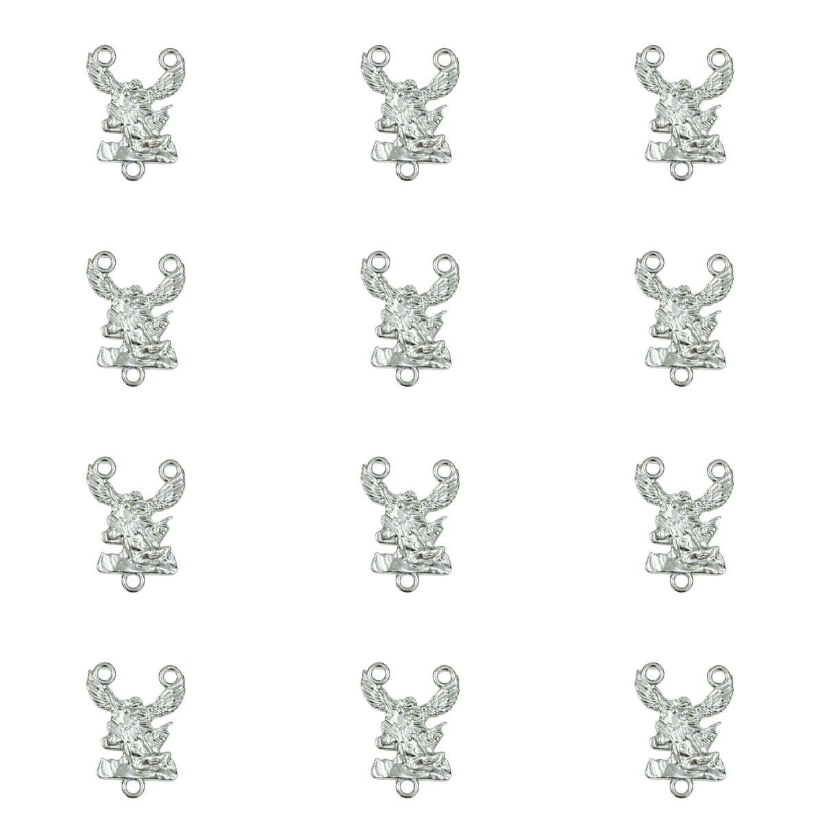 Jewelry Making Michaels - 20 ชิ้น จี้รูปนักบุญไมเคิลอัครเทวดา สีเงิน สำหรับทำเครื่องประดับ สร้อยข้อมือ