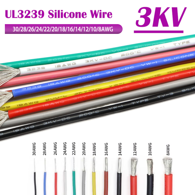 Wire 22 Gauge Copper - สายซิลิโคน 1/5M 3239 3KV- 32 30