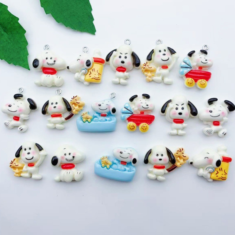 Jewelry Making With Resin - จี้รูปสุนัขการ์ตูนเรซิ่น 12 ชิ้น, ต่างหูทำเอง DIY, อุปกรณ์เสริมพวงกุญแจ