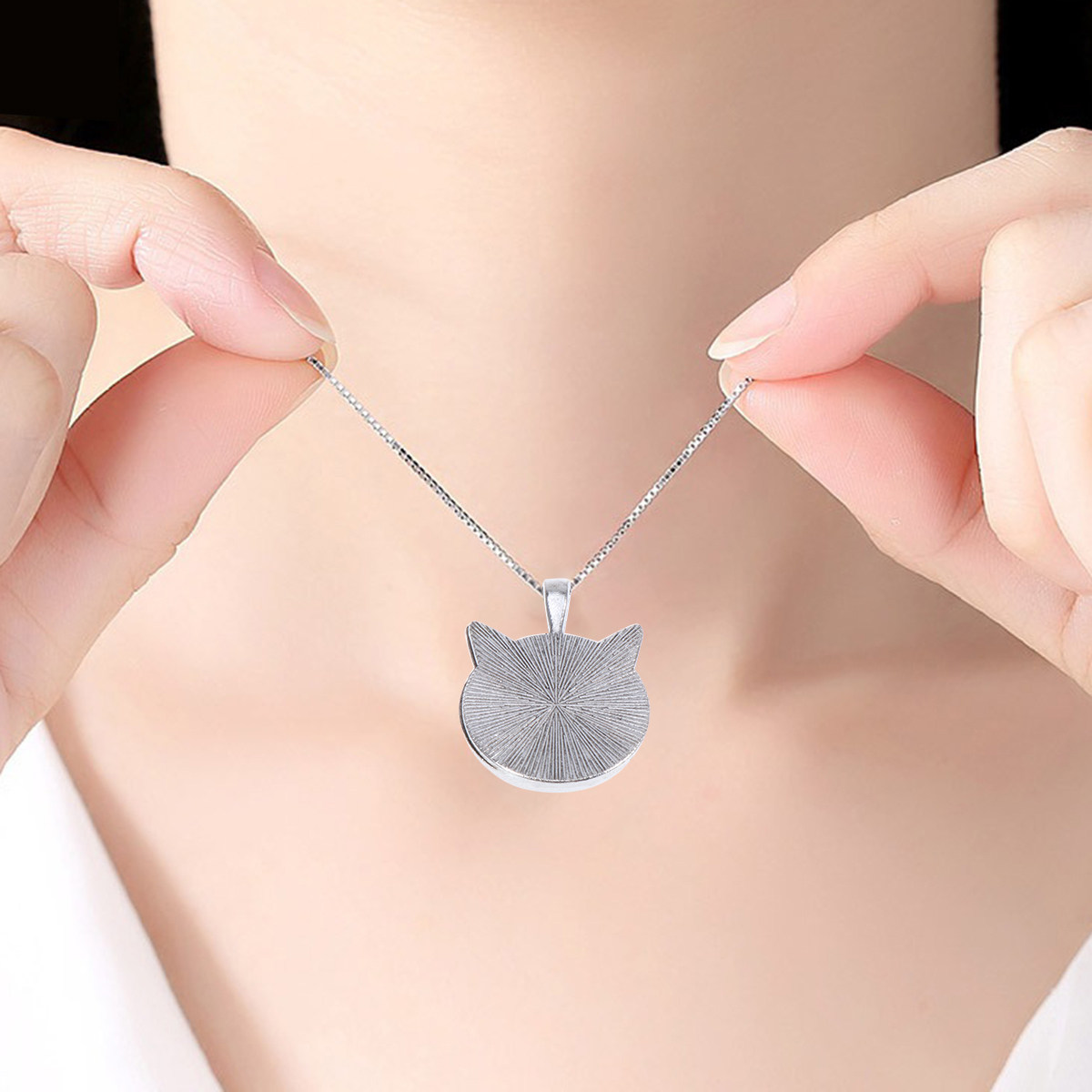 Jewelry Making With Resin - ถาดจี้รูปหูแมว 10 ชิ้น ขนาด 25 มม.