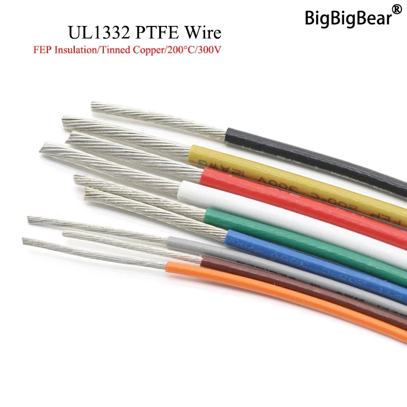 Wire 22 Gauge Copper - 1 M/5 M UL1332 PTFE ลวด