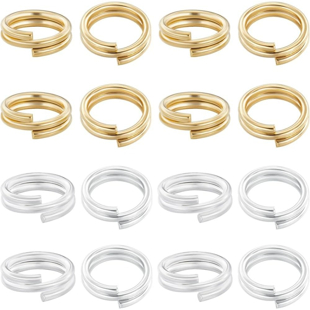 Jewelry Making Jump Rings - 1 กล่อง 80 ชิ้นแหวนกระโดดแยก 24 พันทองและ
