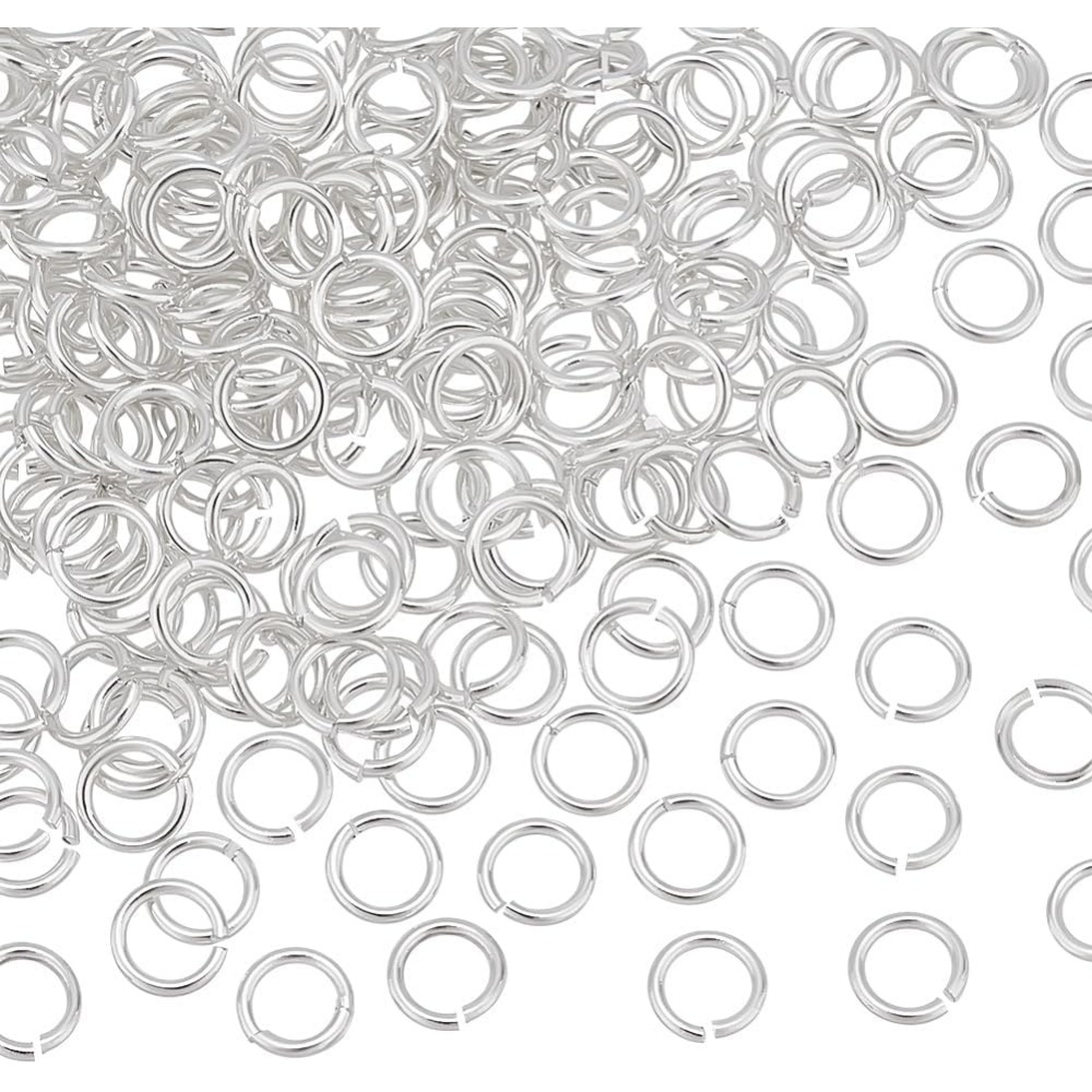 Jewelry Making Jump Rings - 200 PCS 925 เงินสเตอร์ลิงชุบแหวนกระโดดเปิด 4 มม.(0.16