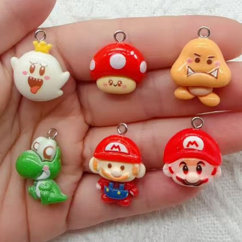 Jewelry Making Jewelry - จี้การ์ตูนเรซิน 10 ชิ้น, อุปกรณ์ทำเครื่องประดับ DIY, ต่างหู,