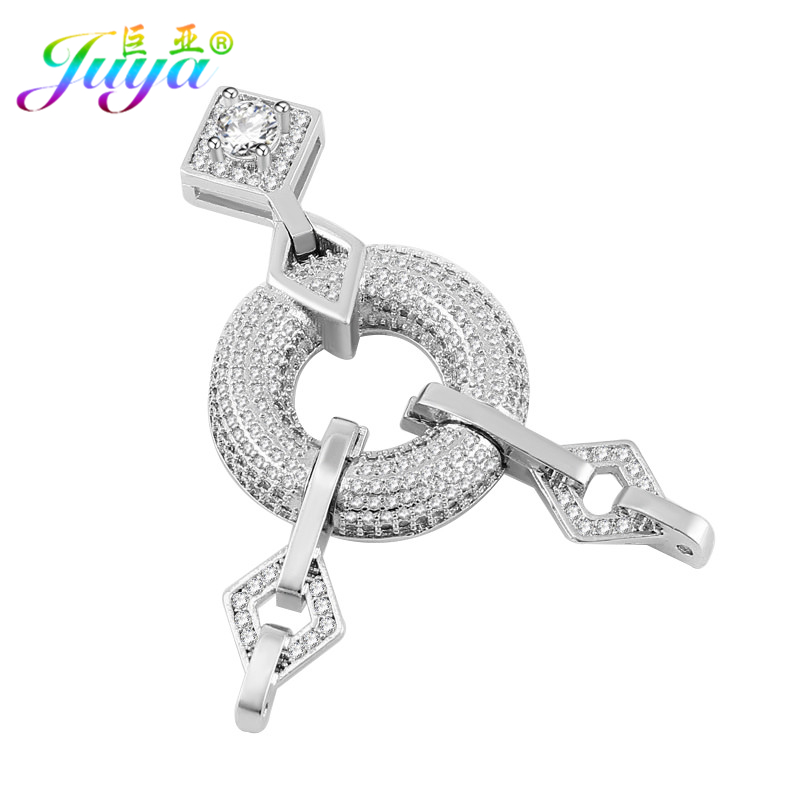 Jewelry Making Metal - Juya DIY เครื่องประดับส่วนประกอบเรขาคณิต Fastener Clasp Connector