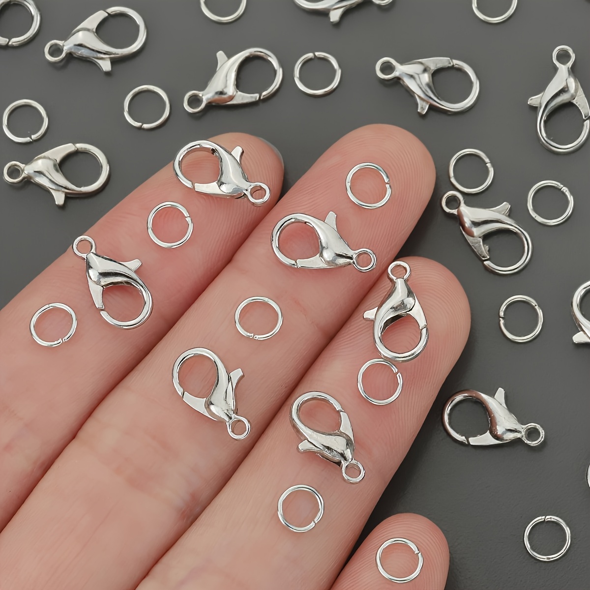 ตัวล็อคแบบก้ามปู 1/2/300 ชิ้น  - Jewelry Making Jump Rings บทวิจารณ์และราคา