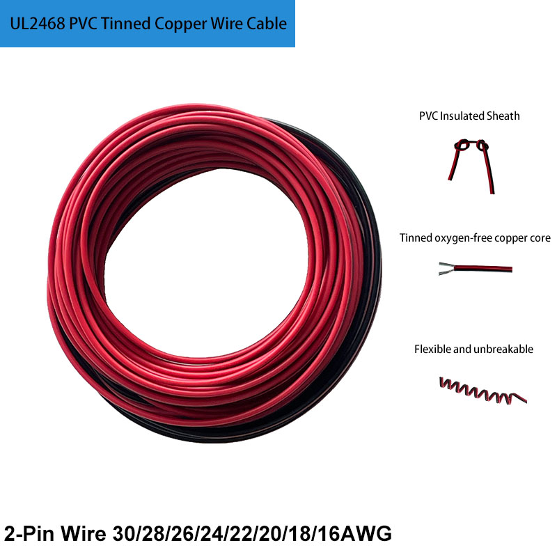 UL2468 PVC 2-Pin ลวดทองแดงฉนวน - Wire 22 Gauge Copper บทวิจารณ์และราคา