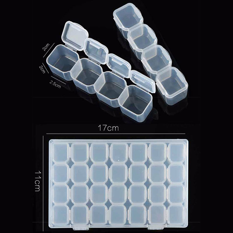 โปร่งใสเล็บ Art Organizer กล่อ - Jewelry Making Organizer Box บทวิจารณ์และราคา