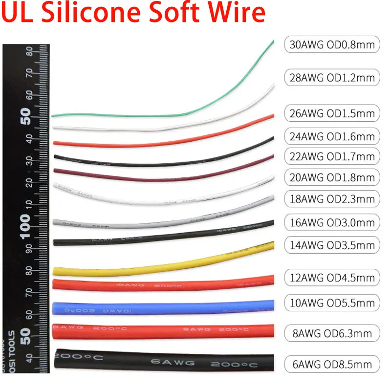 1M/5M สายเคเบิลทนความร้อน 30 2 - Wire 22 Gauge Copper บทวิจารณ์และราคา