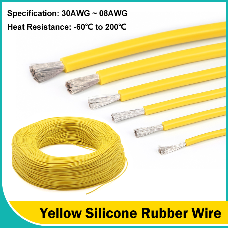 สีเหลืองยางซิลิโคนอ่อนสาย 30/2 - Wire 22 Gauge Copper บทวิจารณ์และราคา