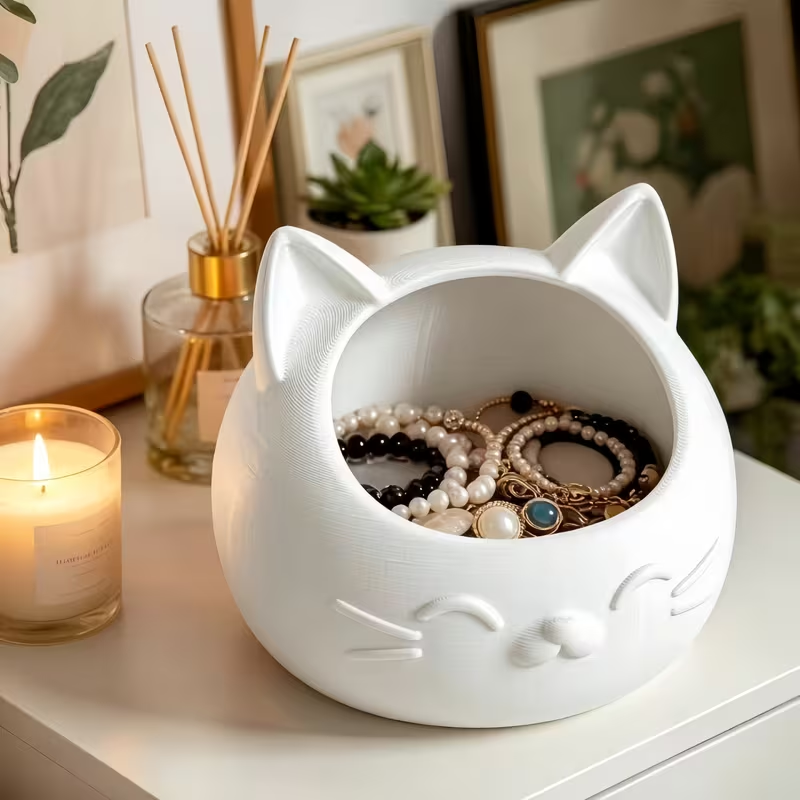 กล่องเก็บของรูปแมวการ์ตูนขนาดเ - Jewelry Making Organizer Box บทวิจารณ์และราคา