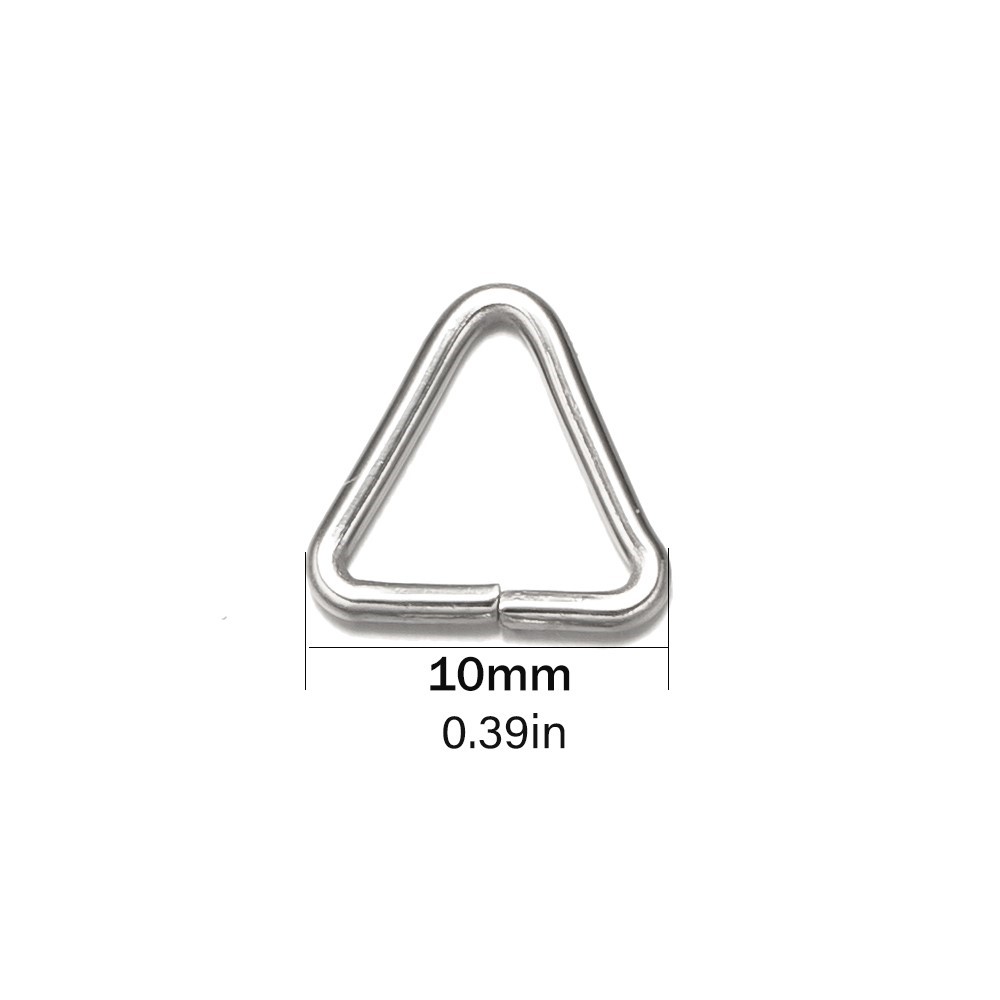 ห่วงเปิดรูปสามเหลี่ยมวงรีสแตนเ - Jewelry Making Jump Rings บทวิจารณ์และราคา
