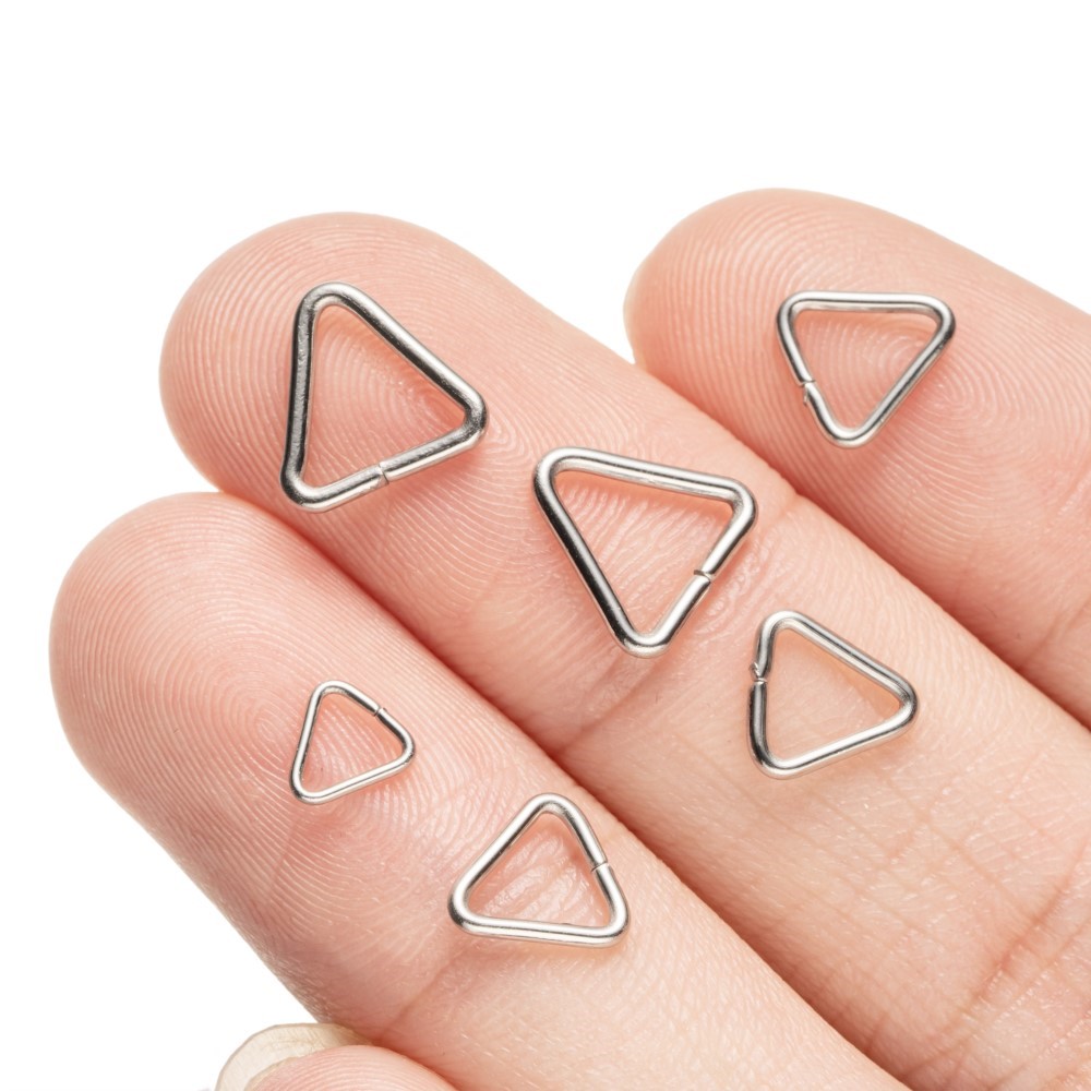ห่วงเปิดรูปสามเหลี่ยมวงรีสแตนเ - Jewelry Making Jump Rings บทวิจารณ์และราคา