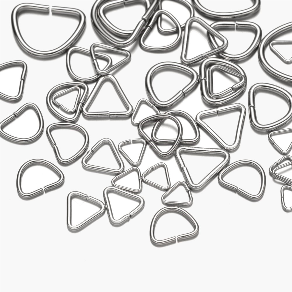 ห่วงเปิดรูปสามเหลี่ยมวงรีสแตนเ - Jewelry Making Jump Rings บทวิจารณ์และราคา
