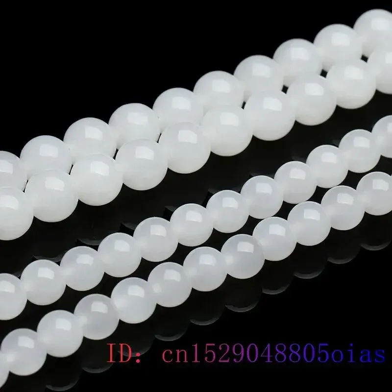 สีขาวหยกลูกปัดสร้อยคอลูกปัดธรร - Jewelry Making Jewelry บทวิจารณ์และราคา