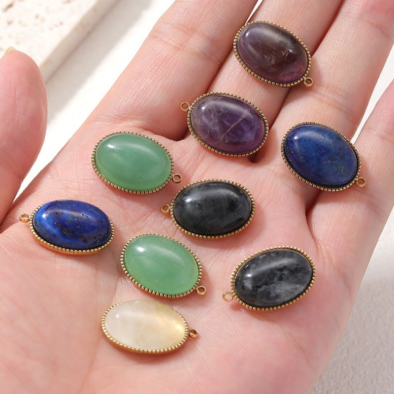 จี้หินธรรมชาติทรงวงรี 6 ชิ้น ท - Jewelry Making Michaels บทวิจารณ์และราคา