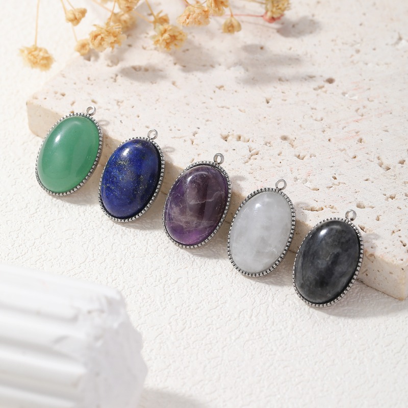 จี้หินธรรมชาติทรงวงรี 6 ชิ้น ท - Jewelry Making Michaels บทวิจารณ์และราคา