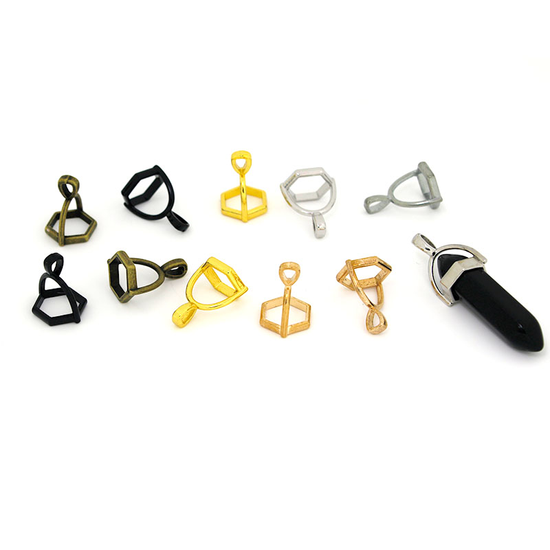 20 ชิ้นอัญมณีหกเหลี่ยมหมวกหินธ - Jewelry Making Metal บทวิจารณ์และราคา