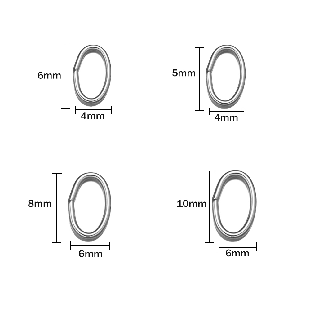 50pcs 3 สีสแตนเลสสตีลรูปไข่เปิ - Jewelry Making Jump Rings บทวิจารณ์และราคา