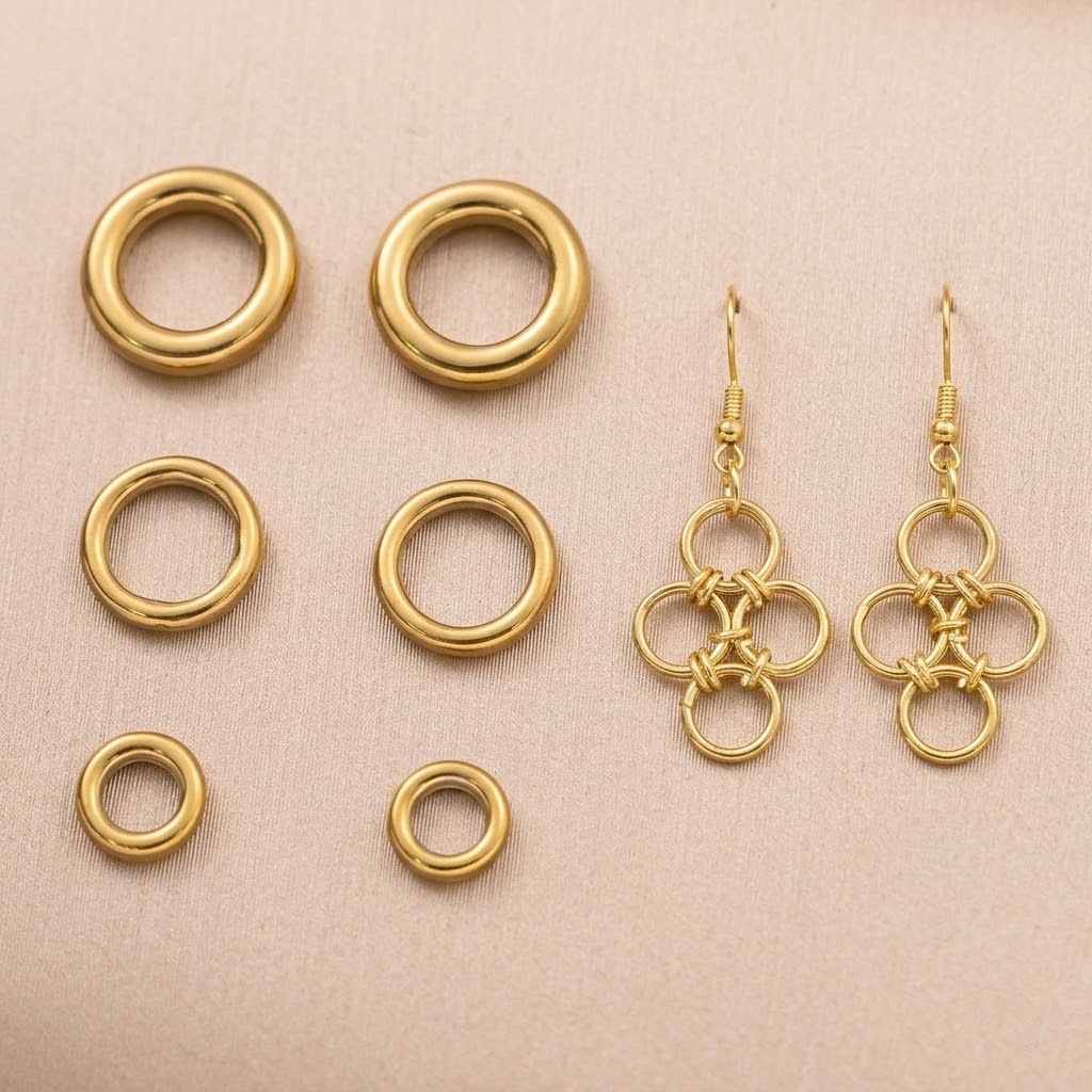 วงแหวนเชื่อมต่อสแตนเลสทรงกลมแบ - Jewelry Making Jump Rings บทวิจารณ์และราคา