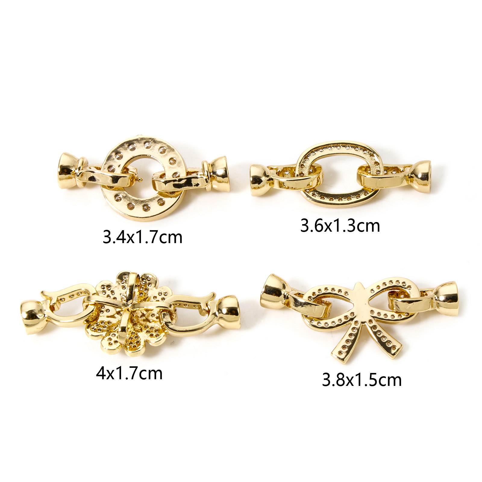 1 PC ทองเหลืองพับ Clasps ทองสี - Jewelry Making Metal บทวิจารณ์และราคา
