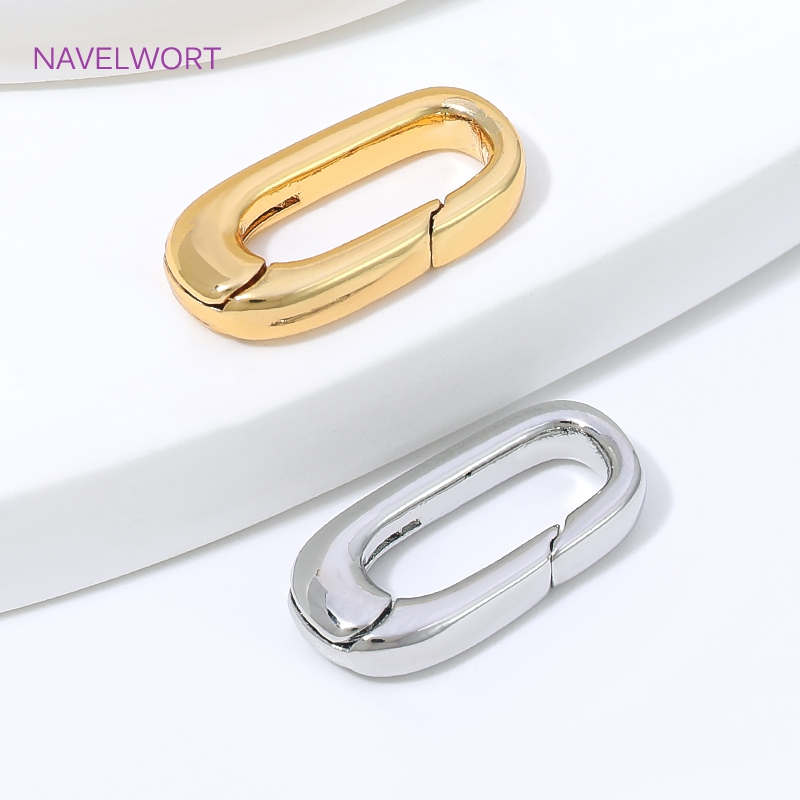 ตัวล็อคแบบสปริงรูปวงรีชุบทอง 1 - Jewelry Making Metal บทวิจารณ์และราคา