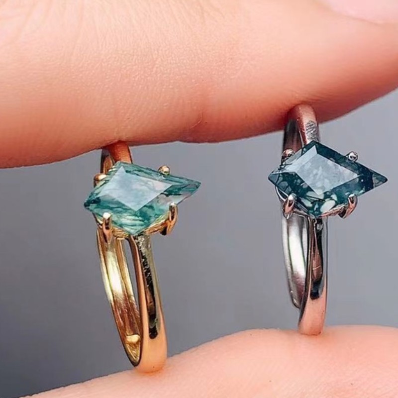 แหวนแต่งงานสีเงินมอส925สีเงินแ - Jewelry Making University บทวิจารณ์และราคา