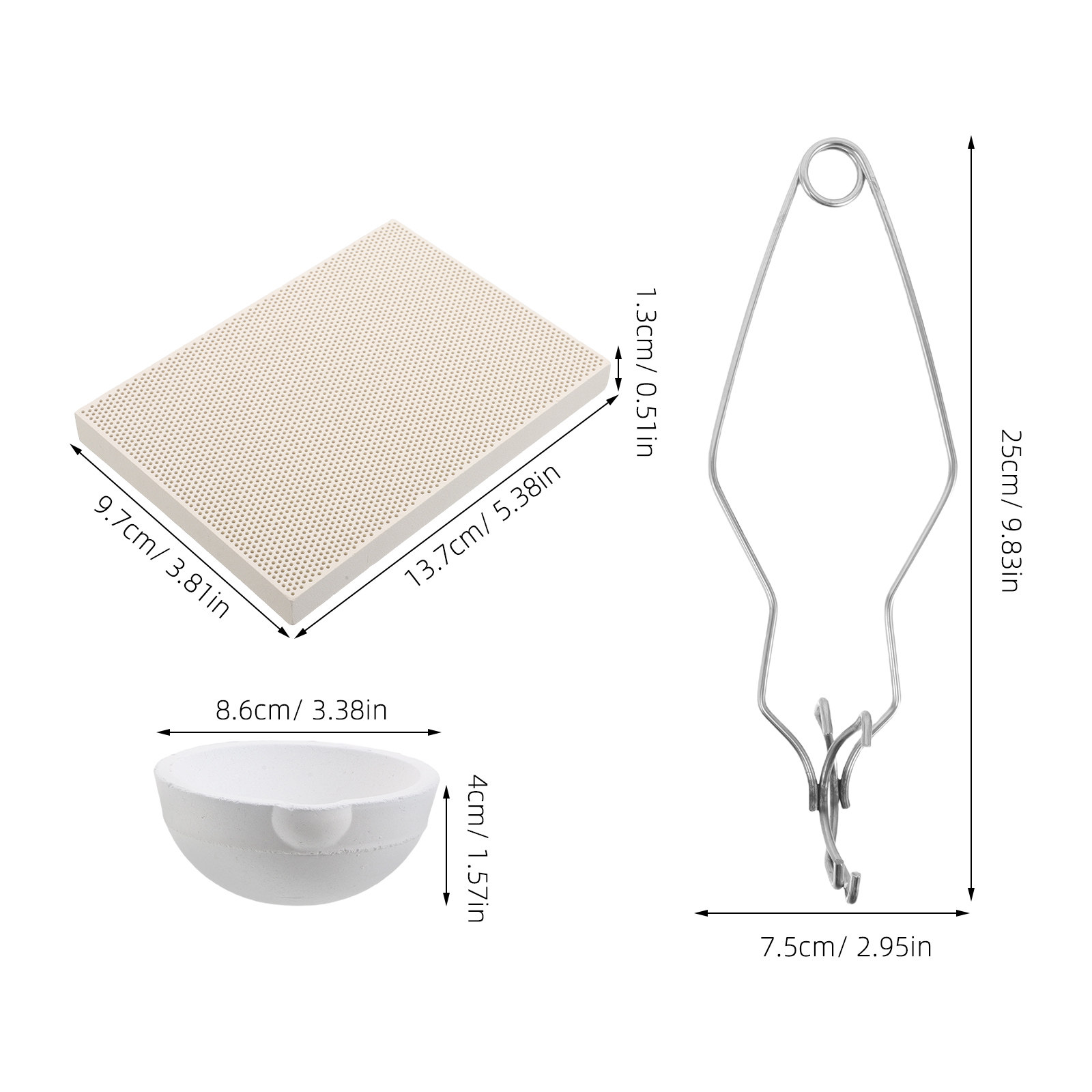 1 ชุด ถ้วยหลอมควอตซ์โลหะแบบพกพ - Jewelry Making Metal บทวิจารณ์และราคา