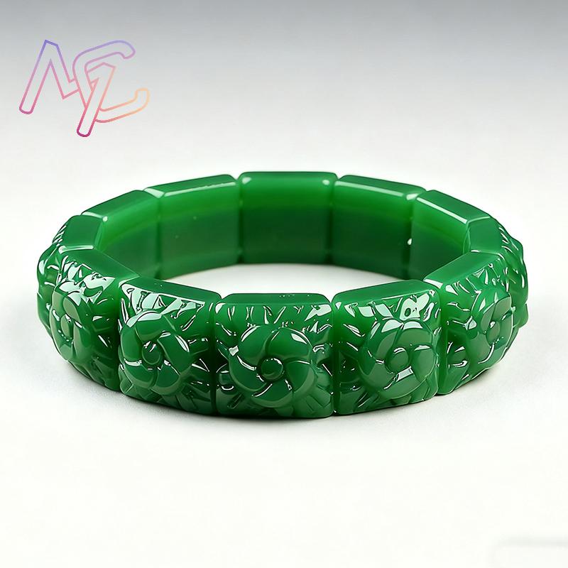 กำไลข้อมือหยกแท้ลายดอกไม้ ดีไซ - Jewelry Making Jewelry บทวิจารณ์และราคา