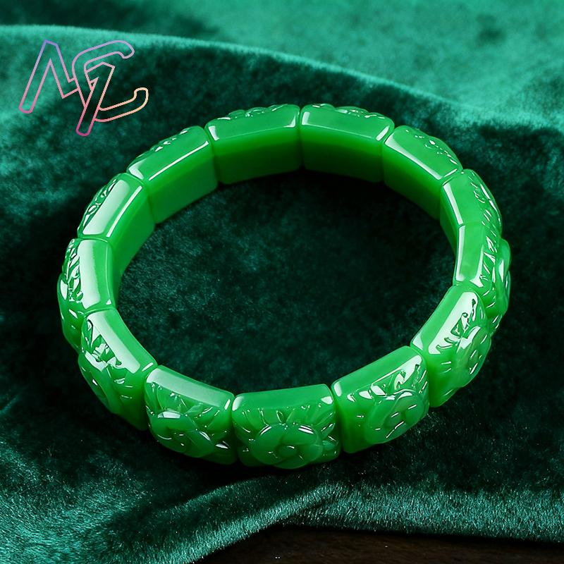 กำไลข้อมือหยกแท้ลายดอกไม้ ดีไซ - Jewelry Making Jewelry บทวิจารณ์และราคา