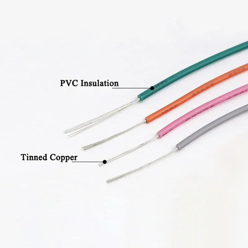 (5 สีผสมชุด) UL1007 ลวด PVC ฉน - Wire 22 Gauge Copper บทวิจารณ์และราคา