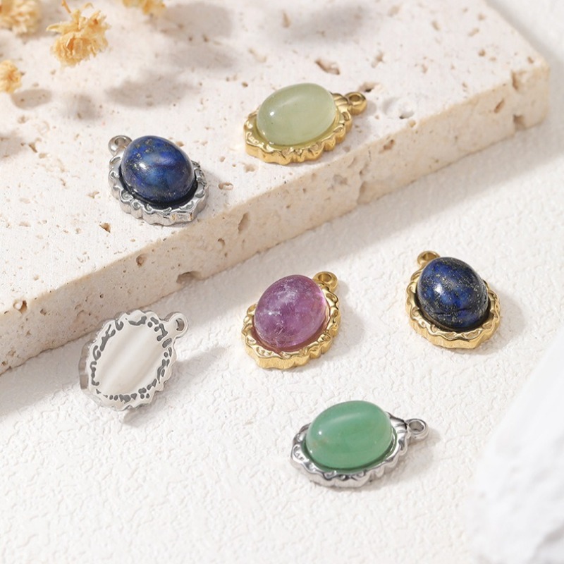 จี้หินธรรมชาติทรงรี 10 ชิ้น ขอ - Jewelry Making Michaels บทวิจารณ์และราคา