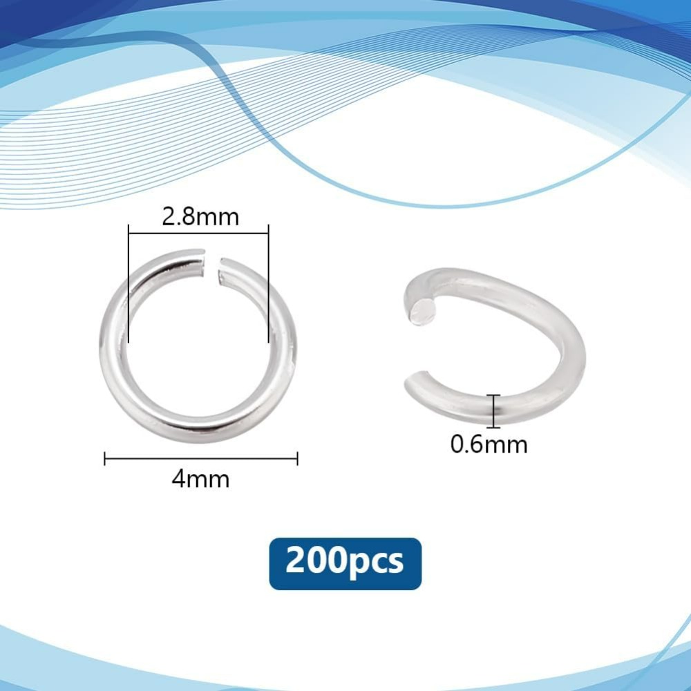 200 PCS 925 เงินสเตอร์ลิงชุบแห - Jewelry Making Jump Rings บทวิจารณ์และราคา