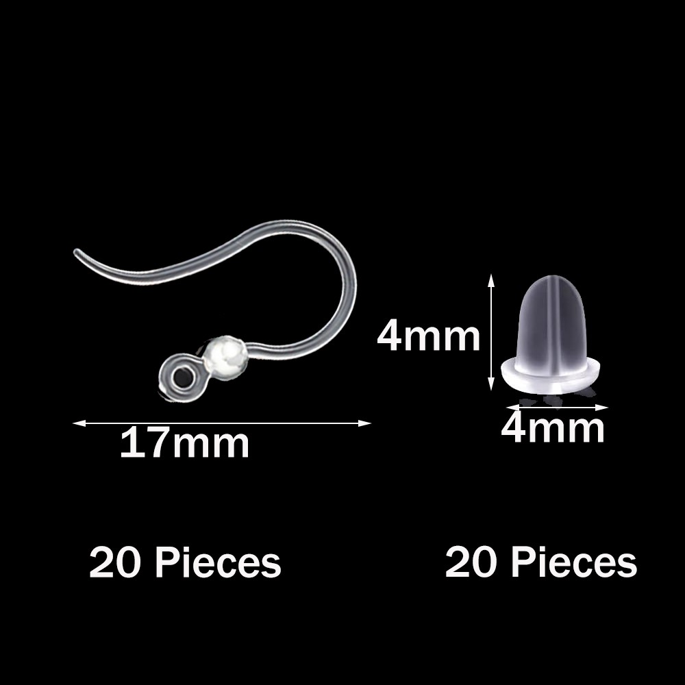 ตะขอเกี่ยวต่างหูพลาสติกใส 40 ช - Jewelry Making With Resin บทวิจารณ์และราคา