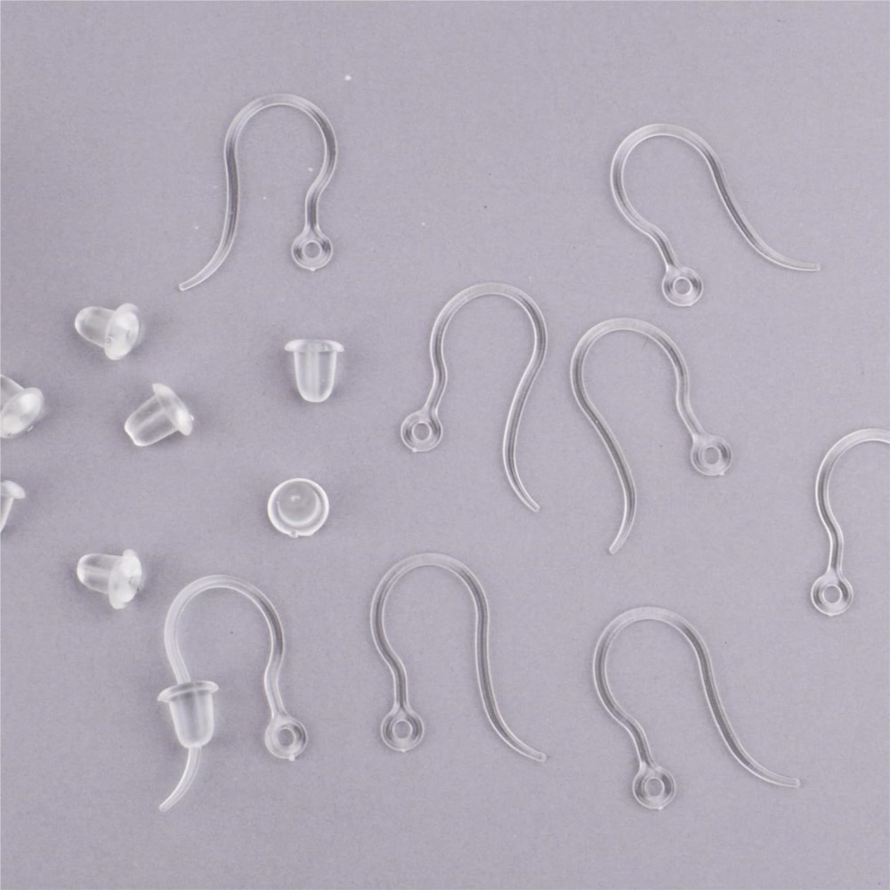 ตะขอเกี่ยวต่างหูพลาสติกใส 40 ช - Jewelry Making With Resin บทวิจารณ์และราคา