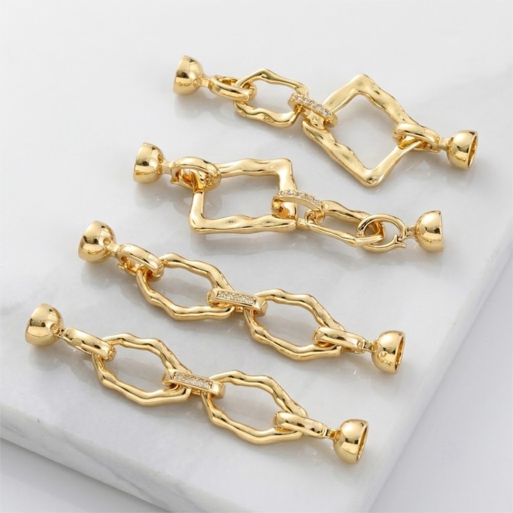 หัวเข็มขัดรูปวงรีแบบเรียบง่ายช - Jewelry Making Metal บทวิจารณ์และราคา