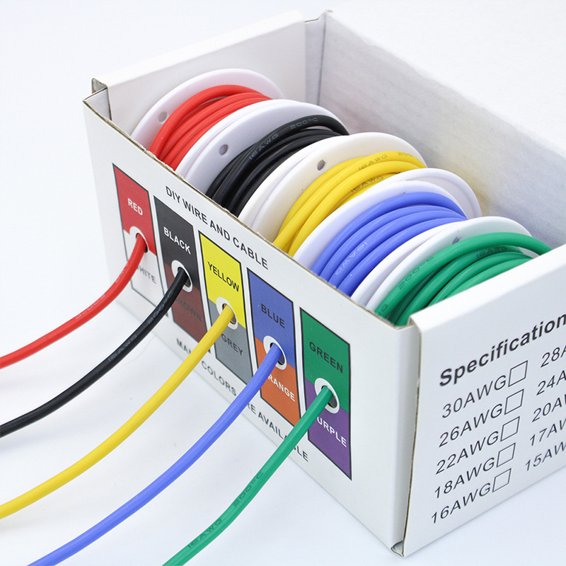 20-24AWG สายไฟซิลิโคนแบบยืดหยุ - Wire 22 Gauge Copper บทวิจารณ์และราคา