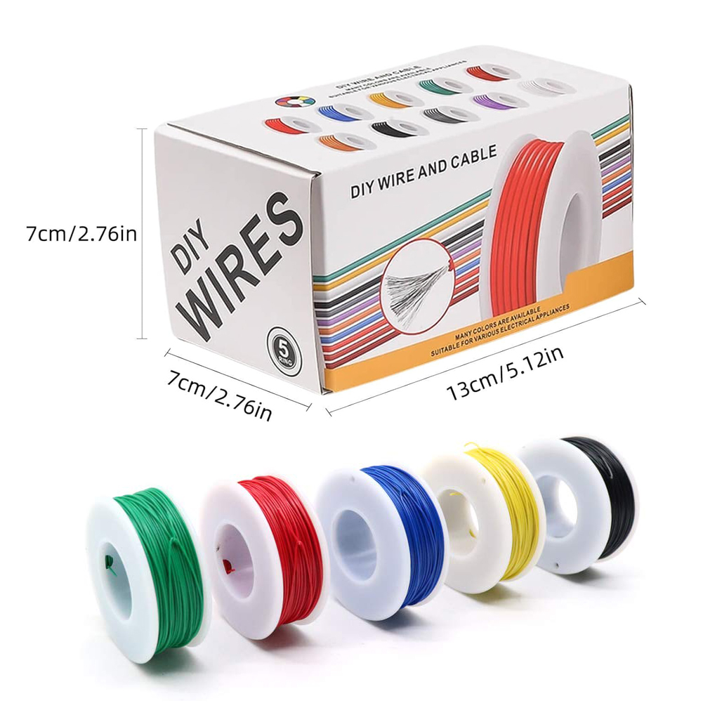 20-24AWG สายไฟซิลิโคนแบบยืดหยุ - Wire 22 Gauge Copper บทวิจารณ์และราคา