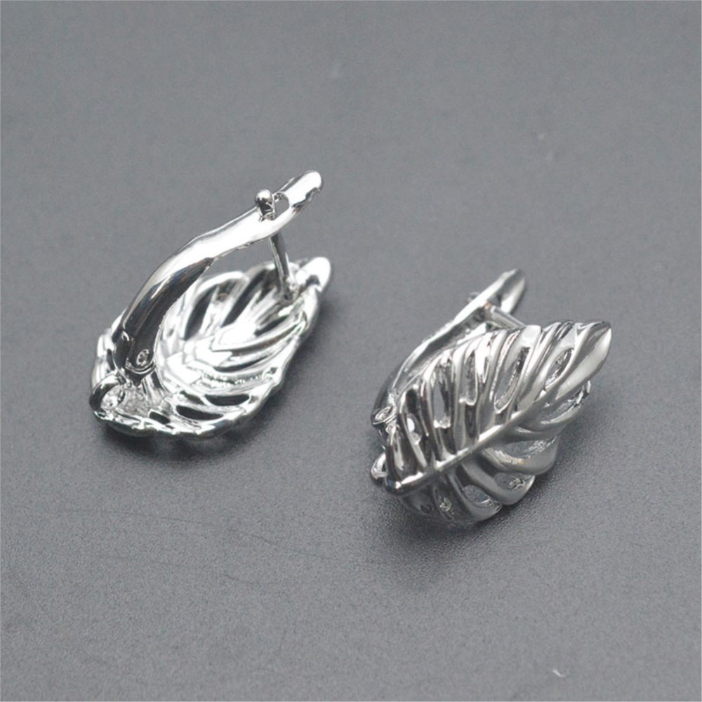 ต่างหูแบบตะขอเกี่ยวรูปใบไม้ ชุ - Jewelry Making Metal บทวิจารณ์และราคา