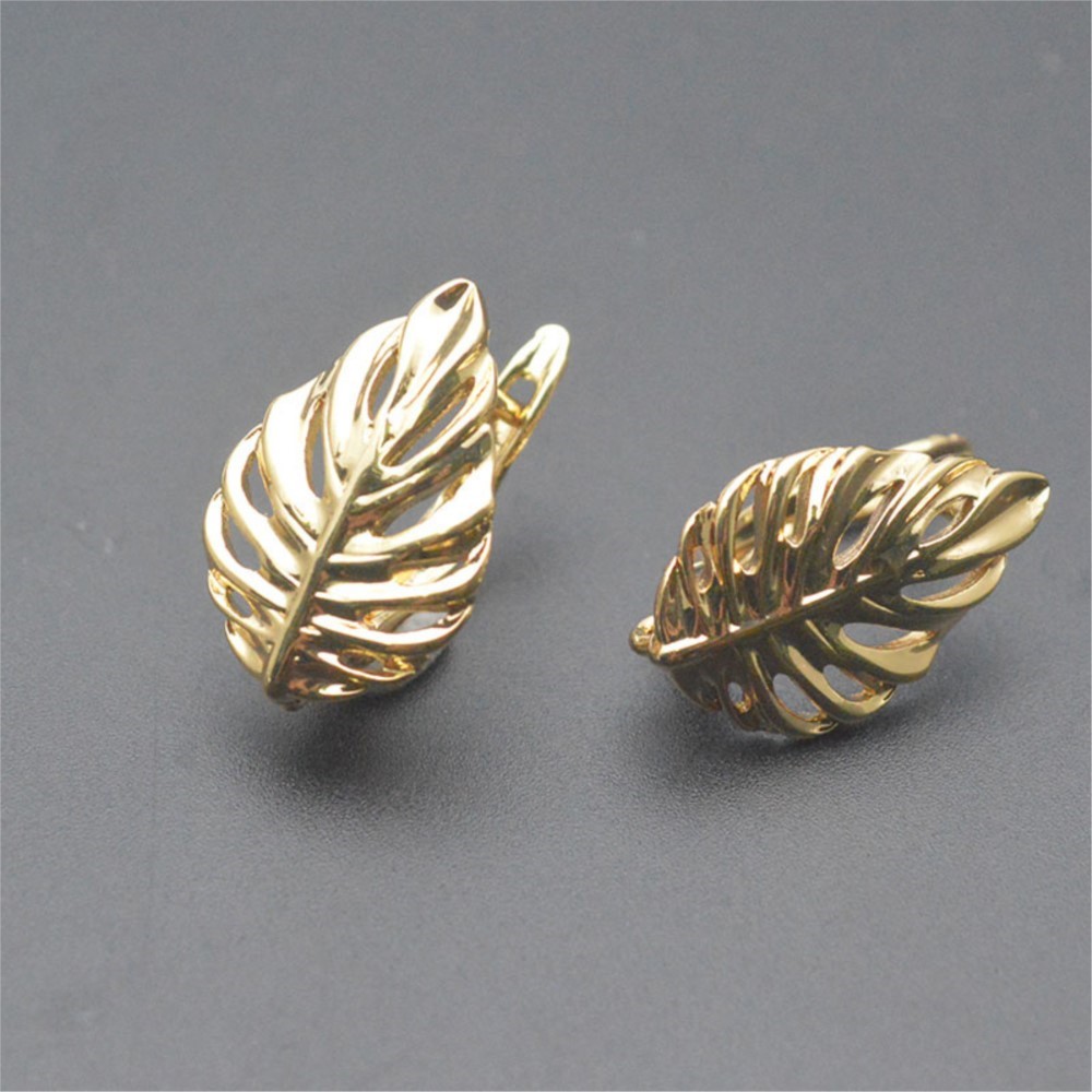 ต่างหูแบบตะขอเกี่ยวรูปใบไม้ ชุ - Jewelry Making Metal บทวิจารณ์และราคา