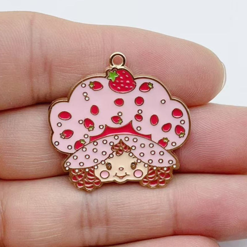 10 ชิ้น จี้โลหะเคลือบลายสตรอว์ - Jewelry Making Jewelry บทวิจารณ์และราคา
