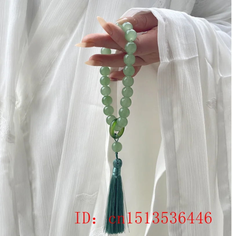 หินหยกสีเขียว 12 มม.ลูกปัดสร้อ - Jewelry Making Jewelry บทวิจารณ์และราคา