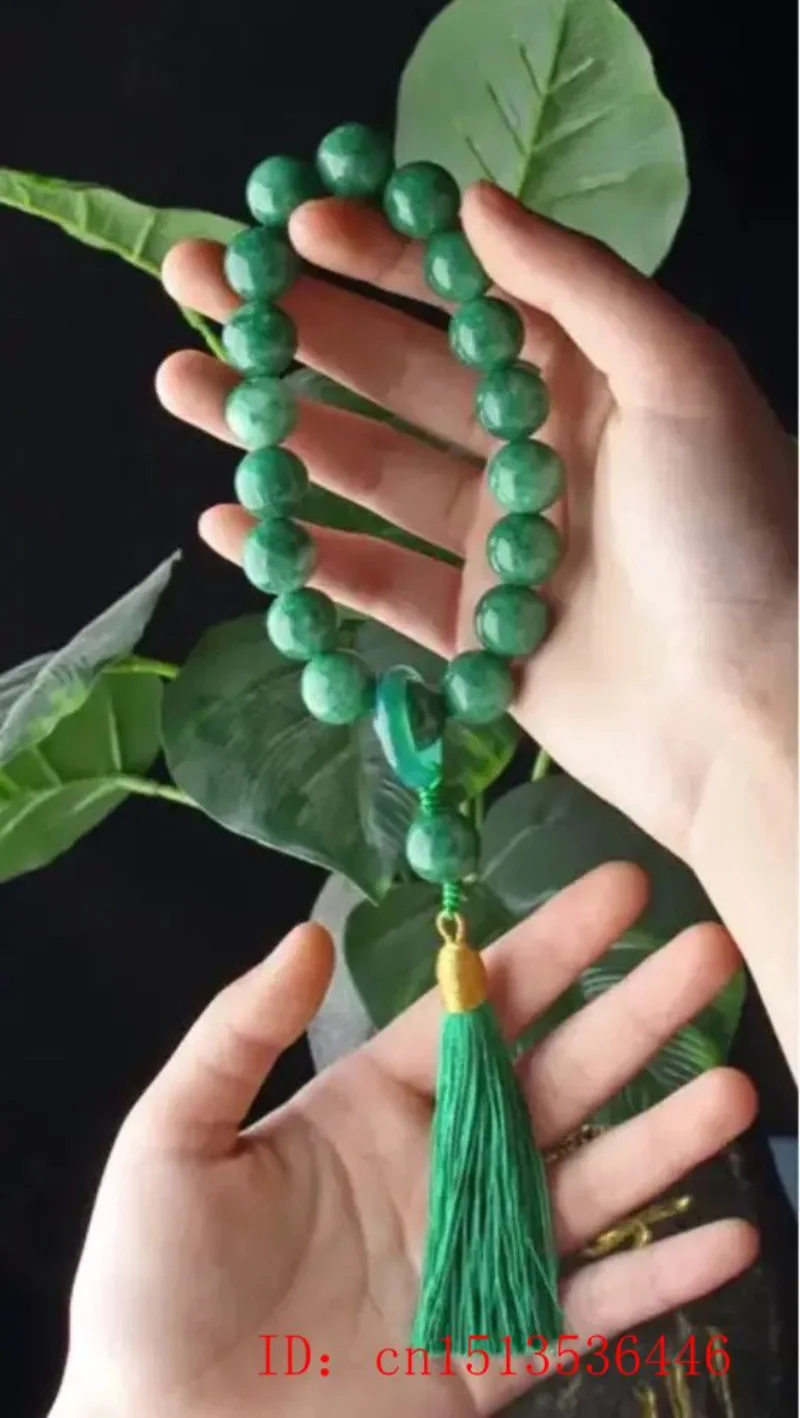 หินหยกสีเขียว 12 มม.ลูกปัดสร้อ - Jewelry Making Jewelry บทวิจารณ์และราคา