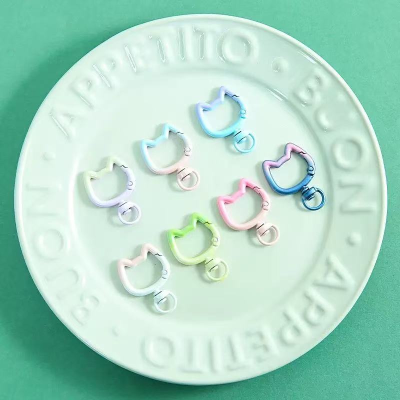 พวงกุญแจรูปแมวน่ารักแบบไล่สี 5 - Jewelry Making Metal บทวิจารณ์และราคา
